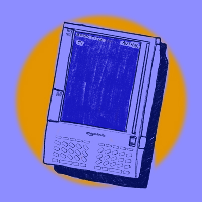Illustration of a Kindle e-reader.