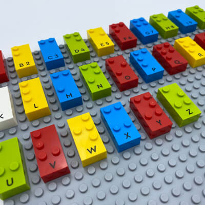Braille alphabet in LEGO